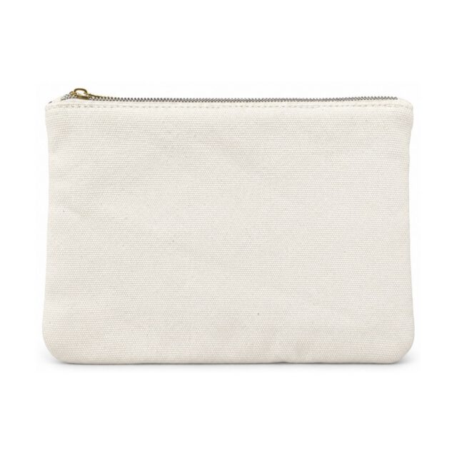 Off-White Plain Canvas Cosmetic Bag